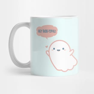 Cute Ghost says Hey Bootiful Mug